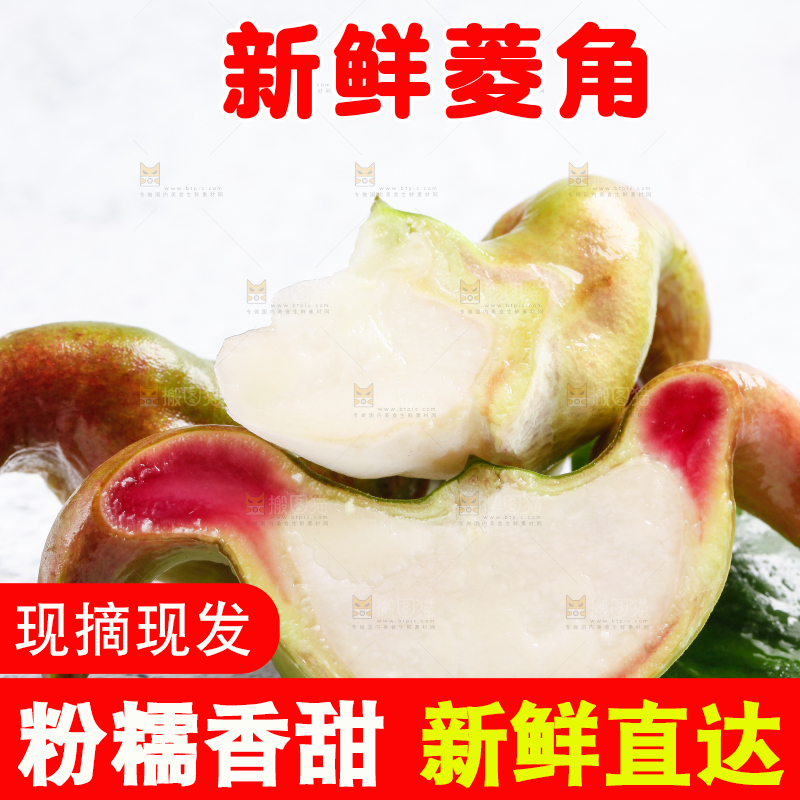 白底上的菱角
