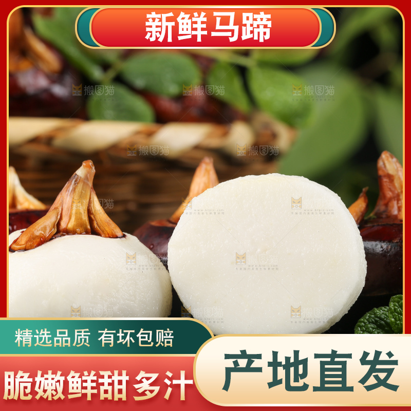 黑石板上的荔浦马蹄
