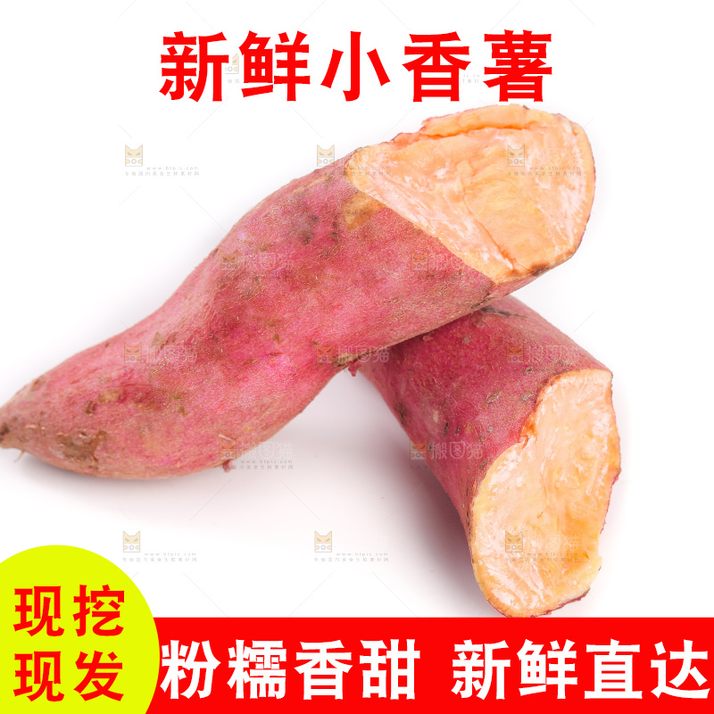 白底上的沙地板栗蜜薯