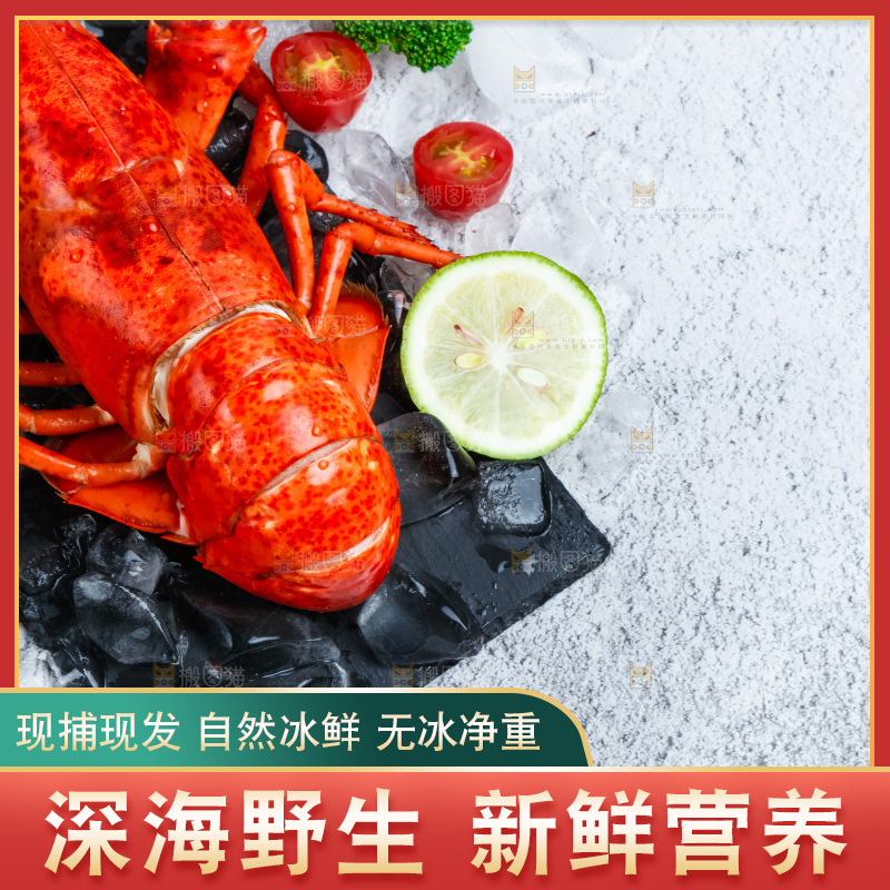 石板上的波士顿大龙虾