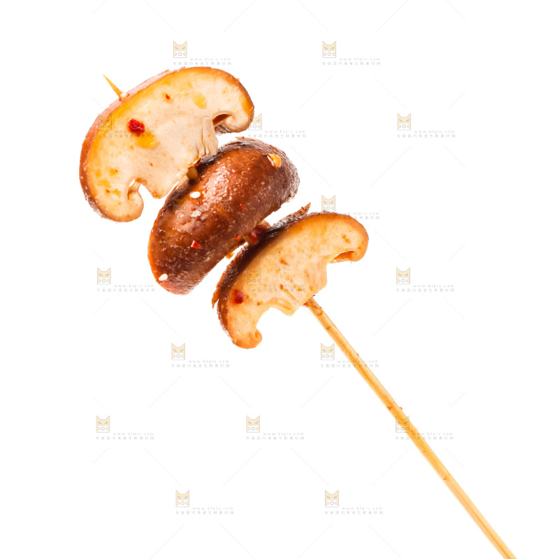 白底上的香菇串