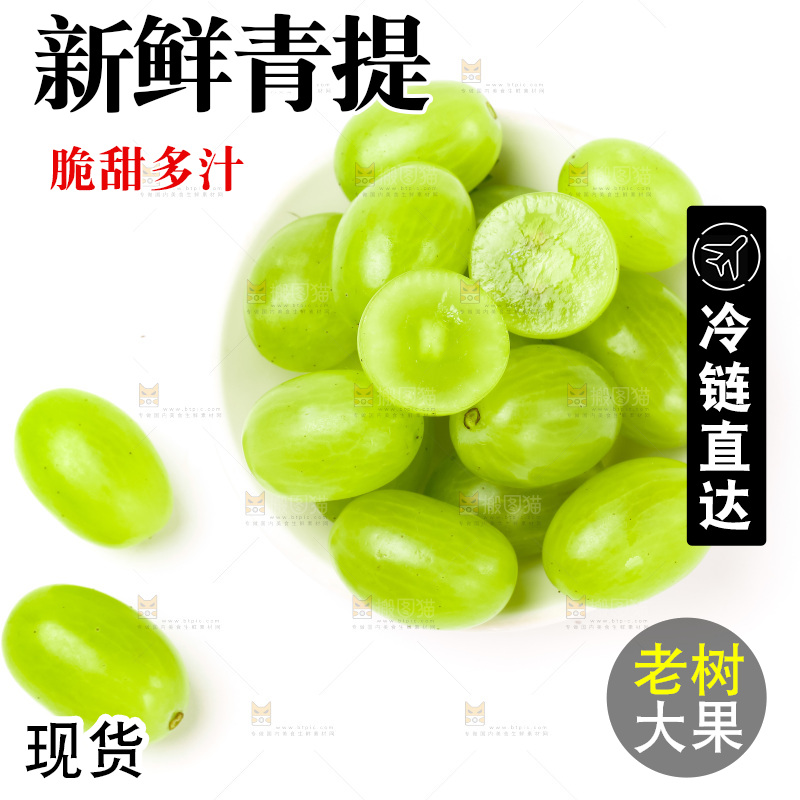 白底上的青提