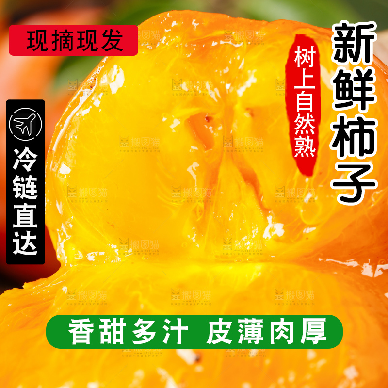 手里拿着新鲜柿子