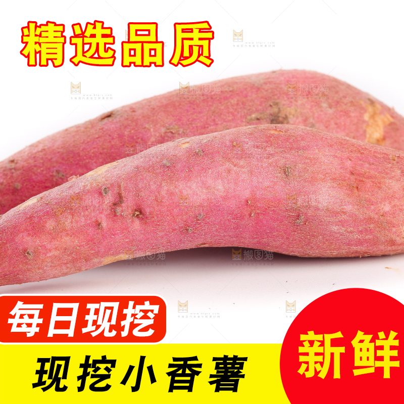 白底上的小蜜薯