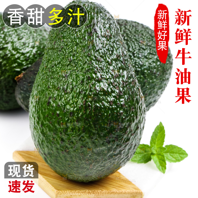 墨西哥牛油果放在浅底上