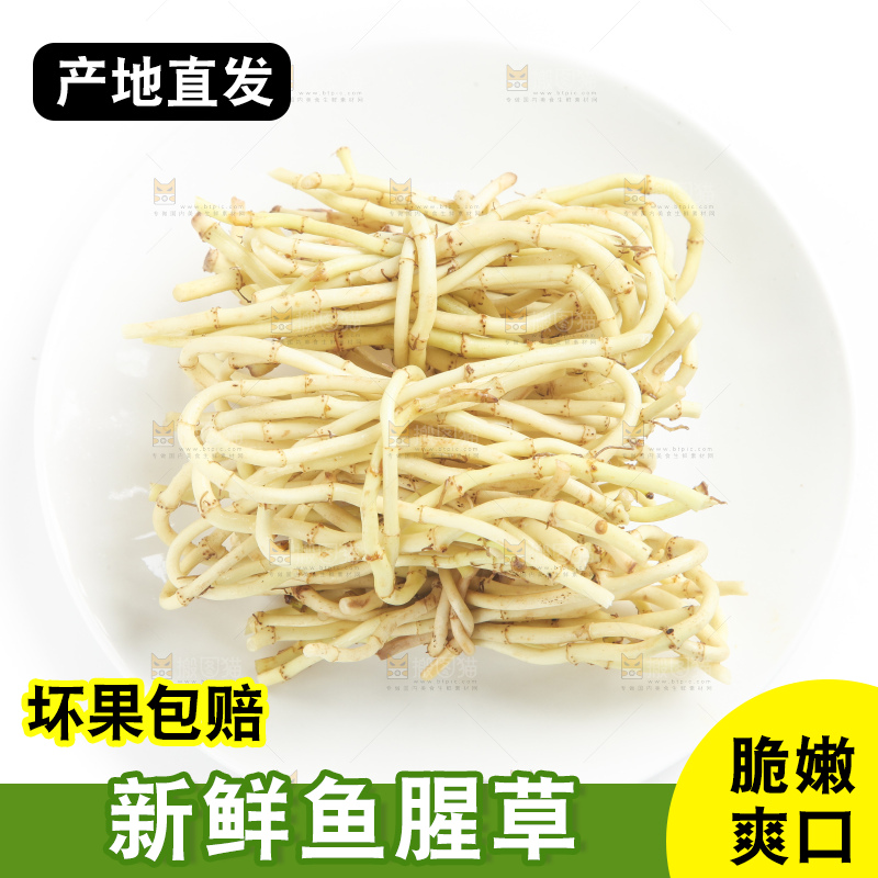 白底上放着折耳根