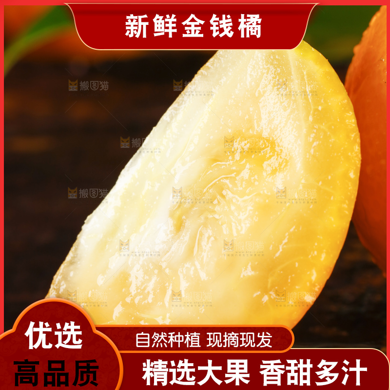 黑底上的小金桔