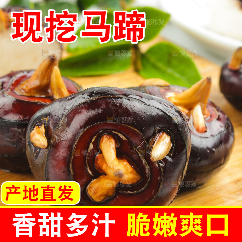 木板上摆放着广西马蹄
