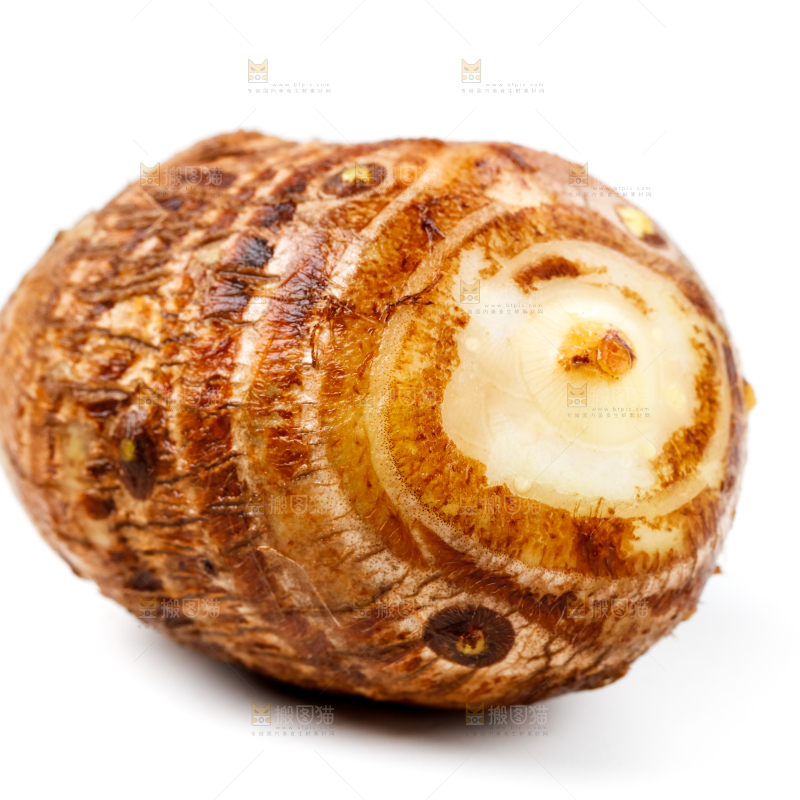 白底上的牛奶小芋头