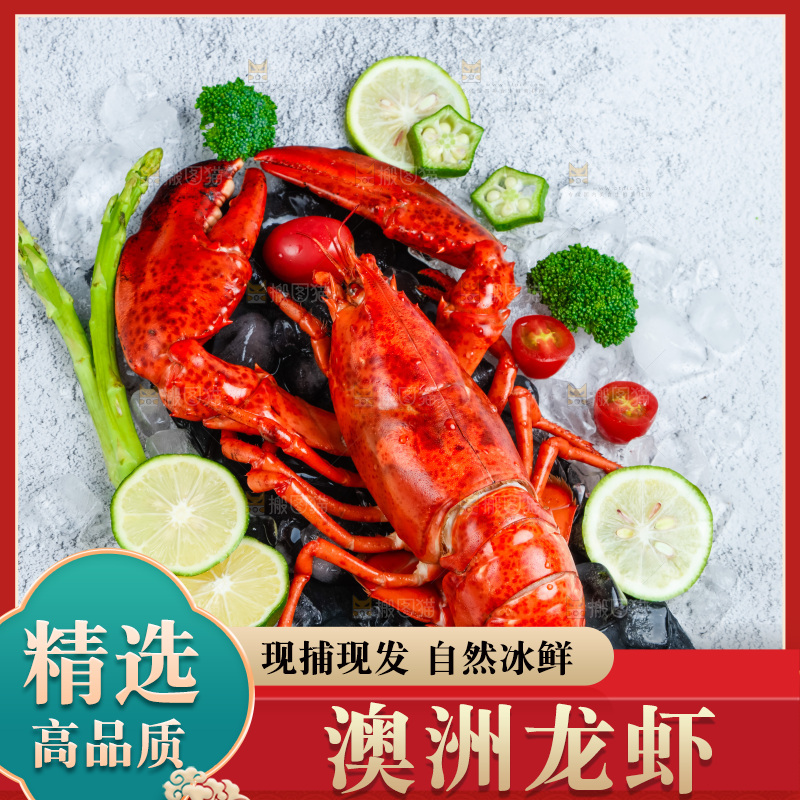 石板上的波士顿大龙虾