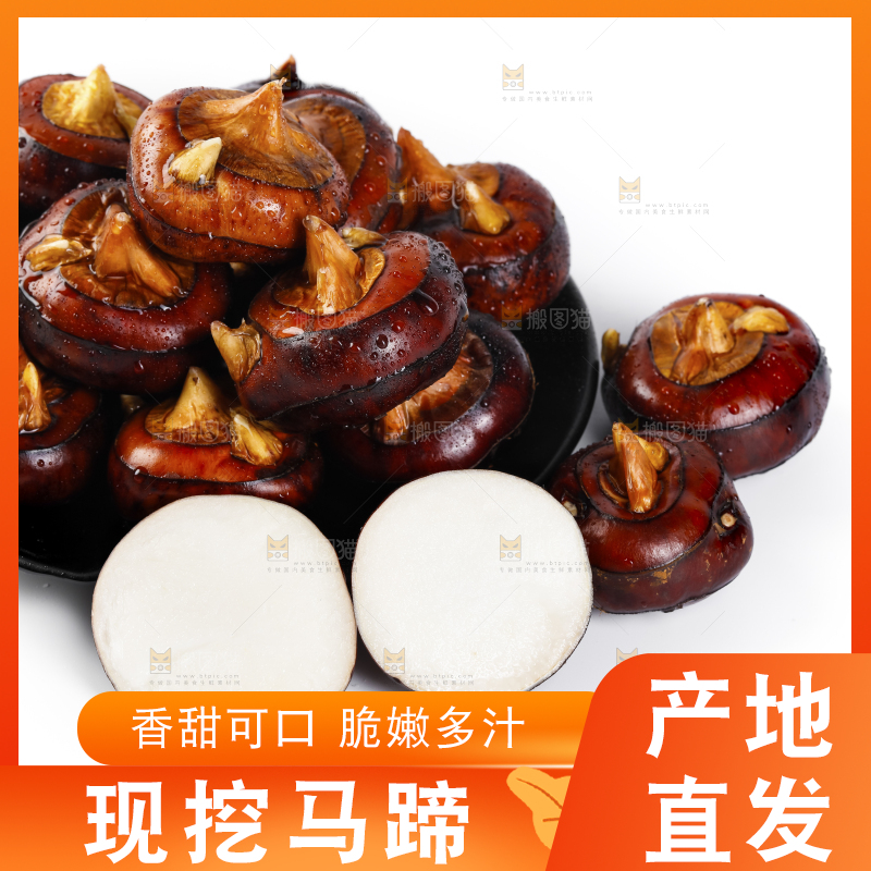 白底上放着广西马蹄
