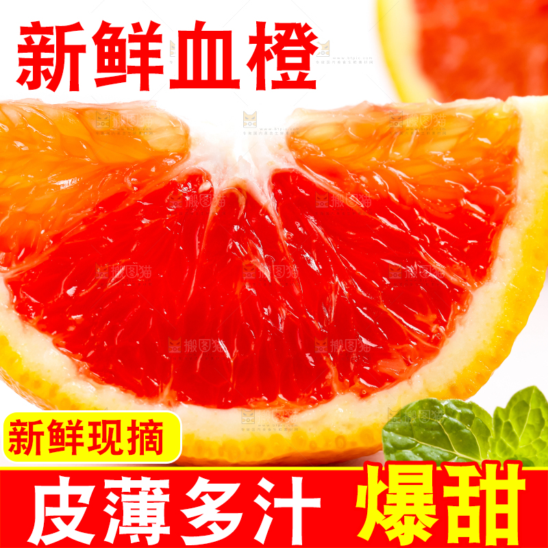 白底上的新鲜橙子