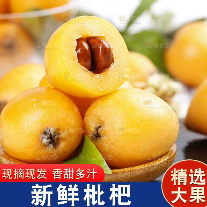 石板上的云南蒙自枇杷