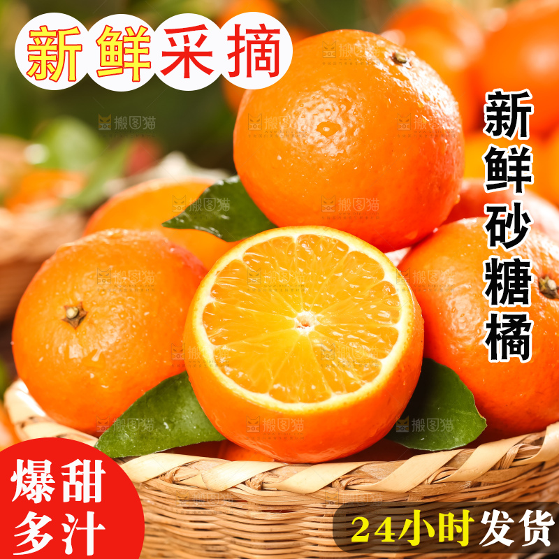 篮子里装着广西砂糖橘