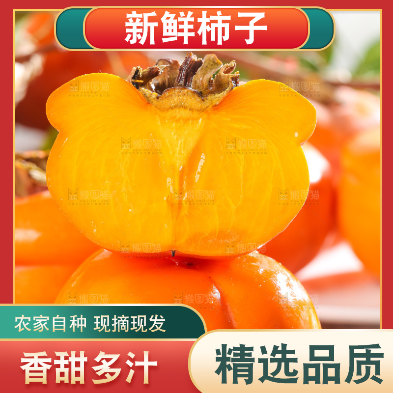 木底上的磨盘柿