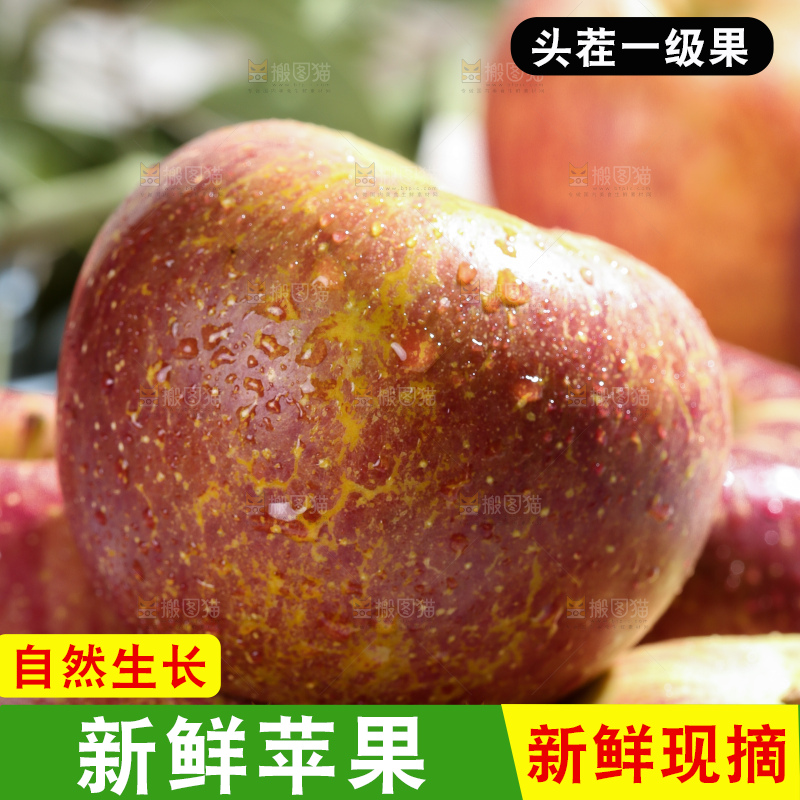 白格子上的冰糖心丑苹果