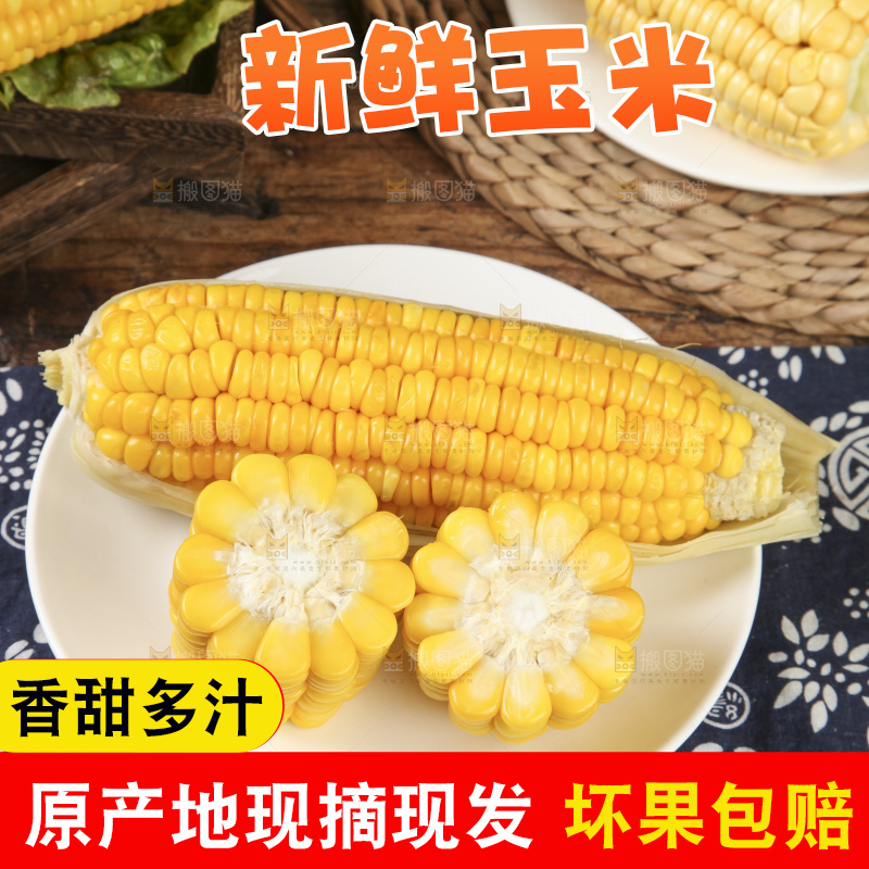 盘子里装着苞米
