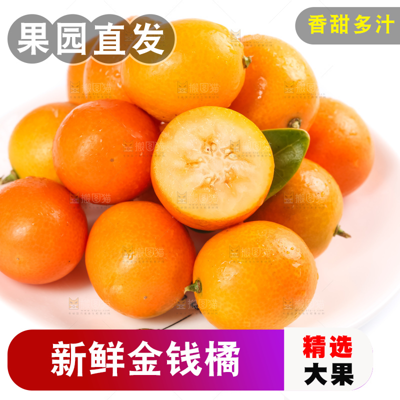 碟子里装着金钱橘
