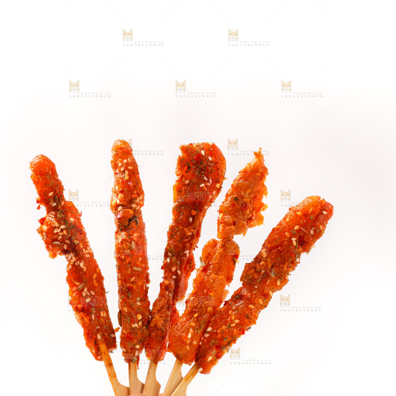 手拿肉串