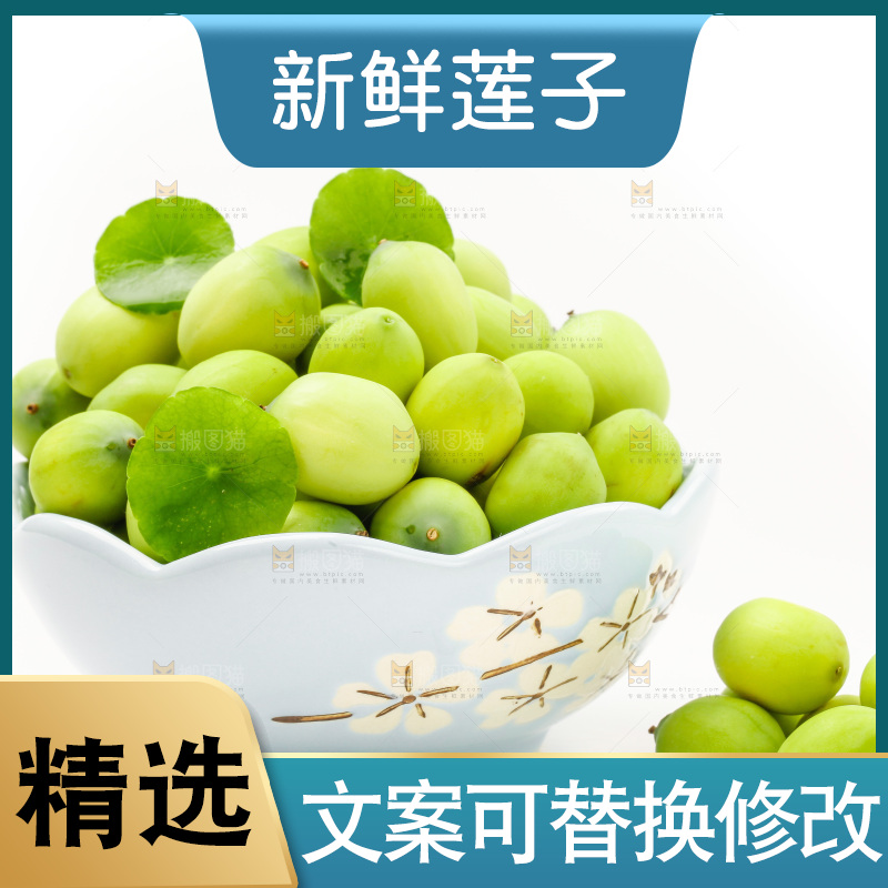 浅底上的新鲜莲子