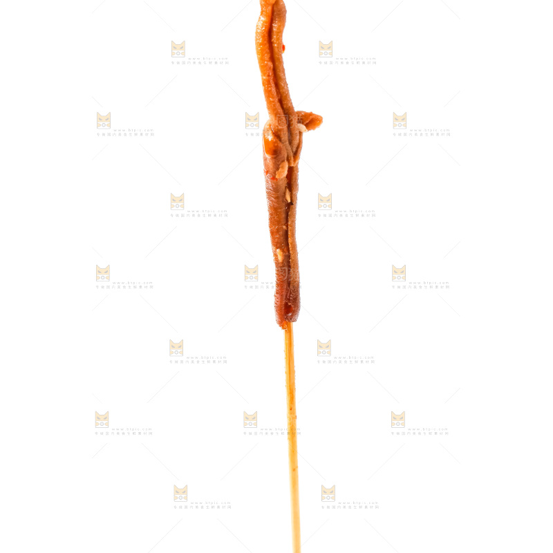 白底上的鸭肠串