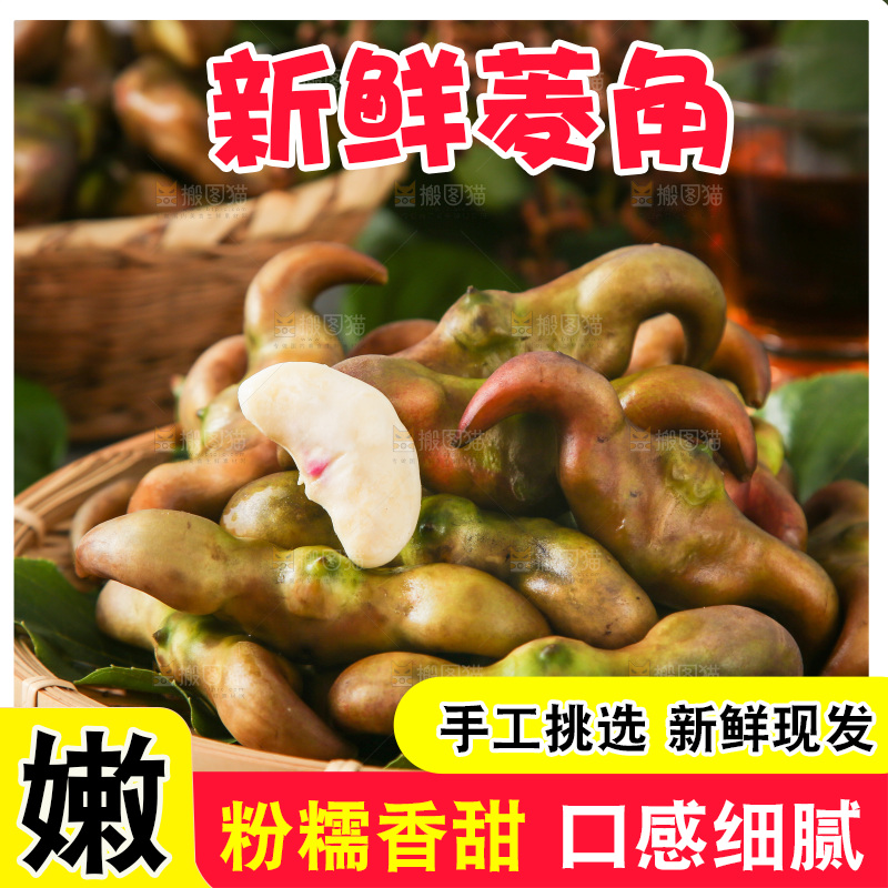 篮子里装着菱角
