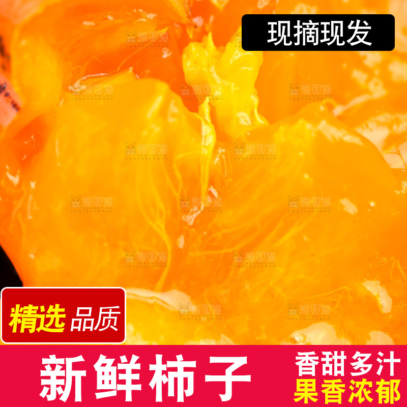 手里拿着新鲜柿子