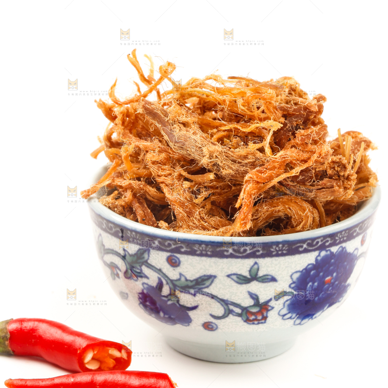 碗里装着肉干