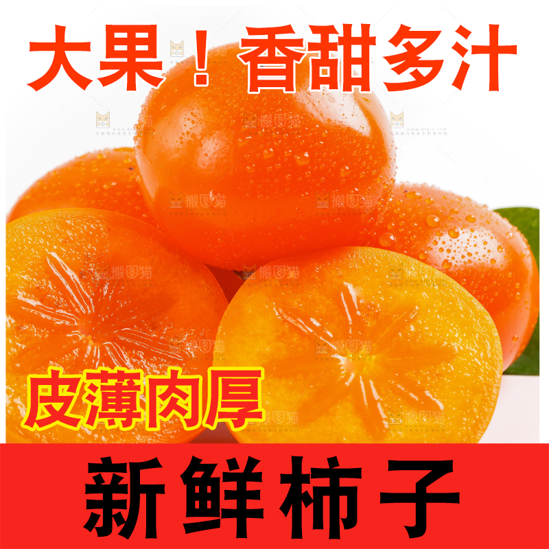 浅底上的大柿子