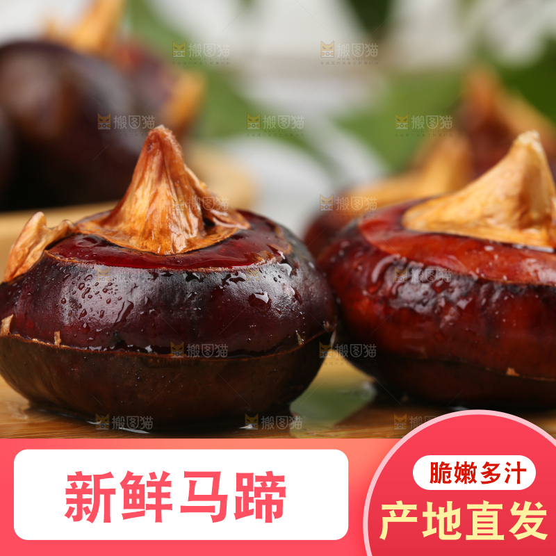木板上放着广西马蹄