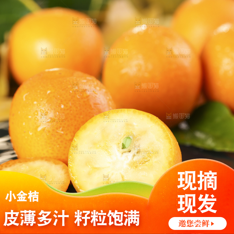 黑石板上的广西金钱橘