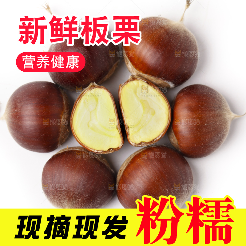 白底上放着迁西板栗