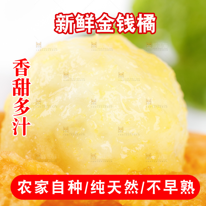 白底上的金桔