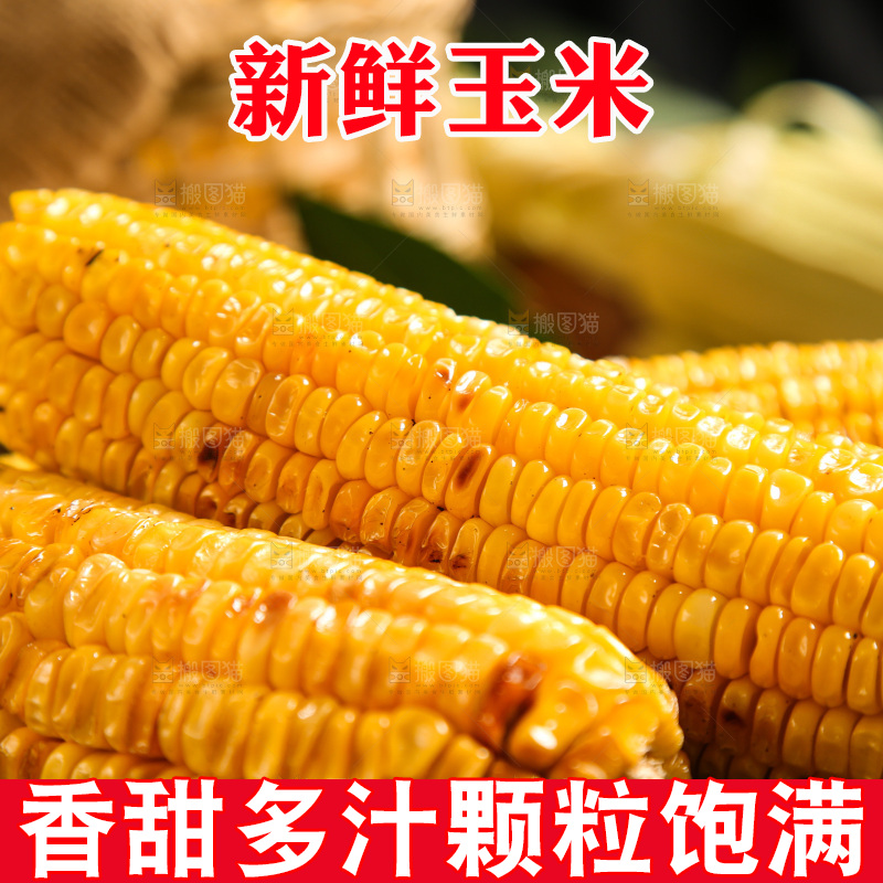 盘子里装烤玉米