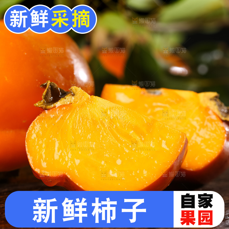 木板上的磨盘柿