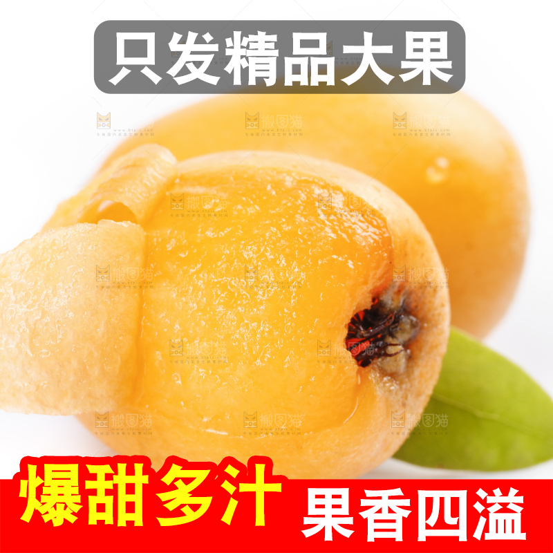 白底上放着攀枝花米易枇杷