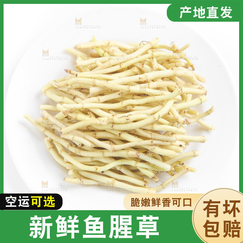 白底上放着折耳根
