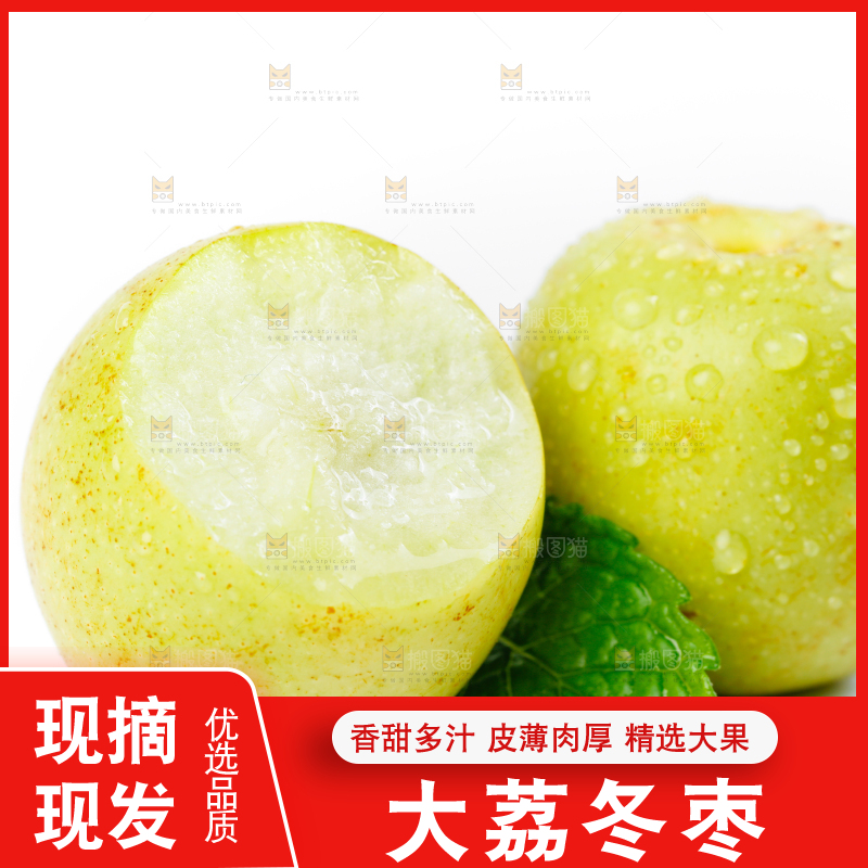 白底上的冬枣