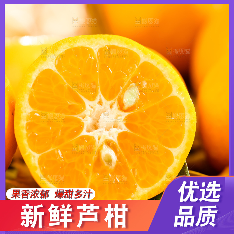 黄底上的椪柑橘