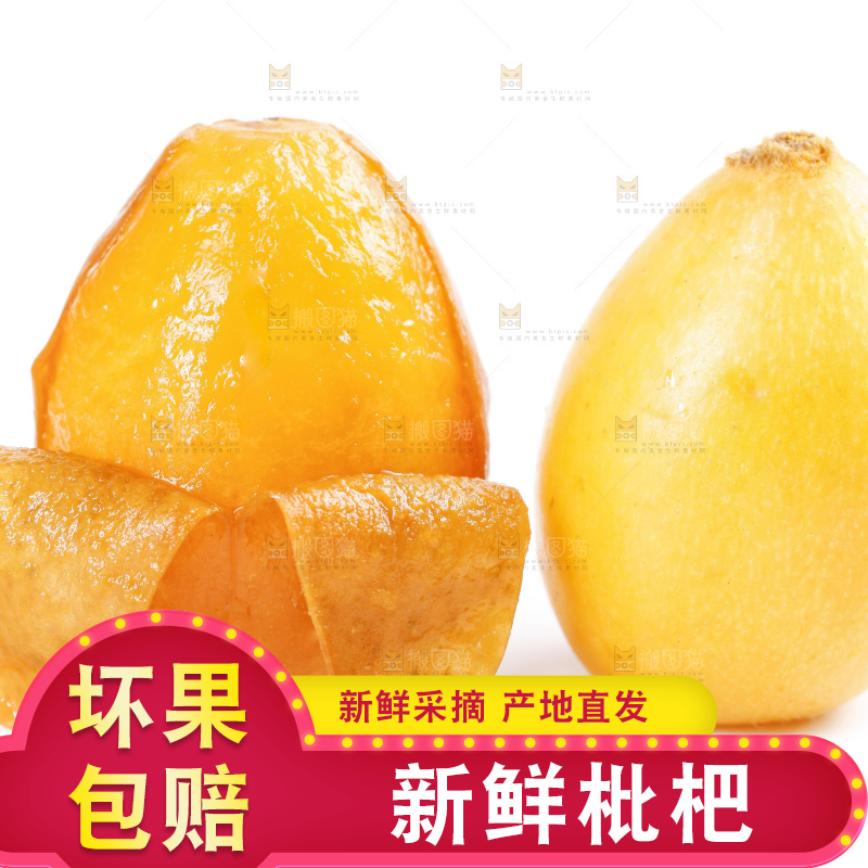 白底上的米易枇杷