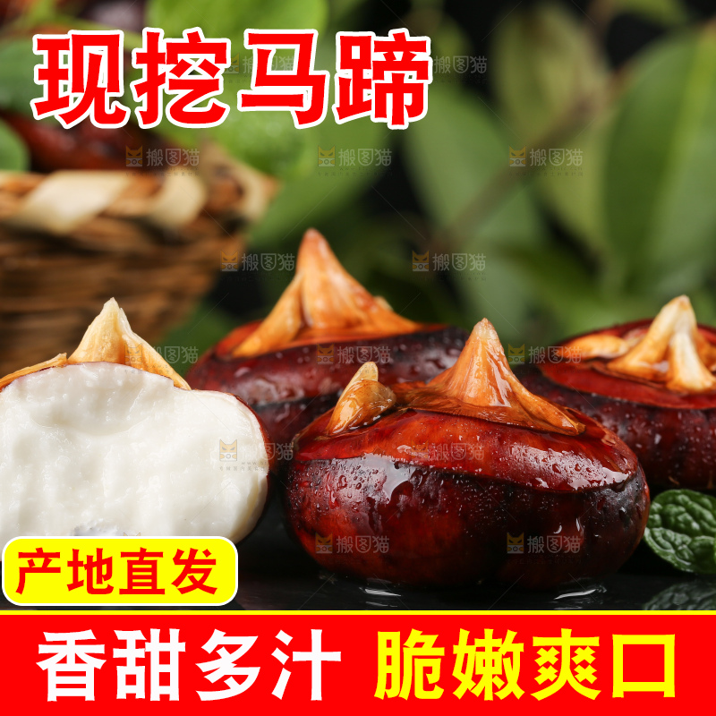 黑石板上的荔浦马蹄