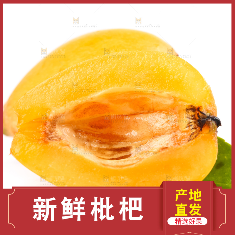 白底上放着攀枝花米易枇杷