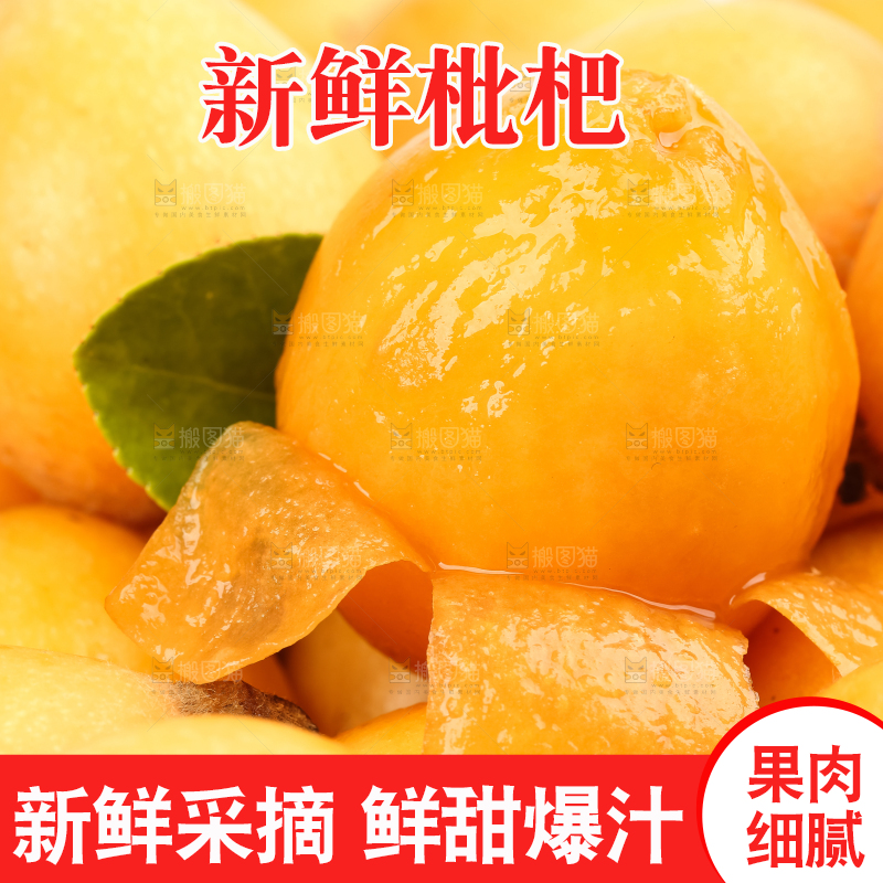 白底上放着攀枝花米易枇杷