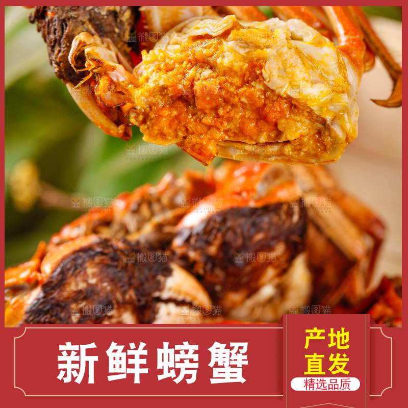 蒸笼里的清蒸螃蟹