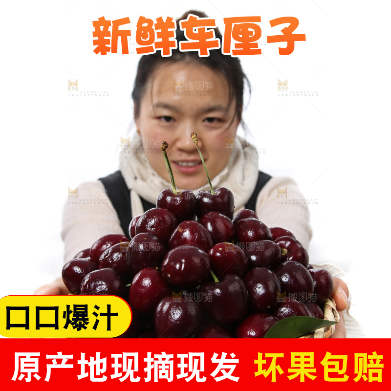 篮子里装着智利车厘子