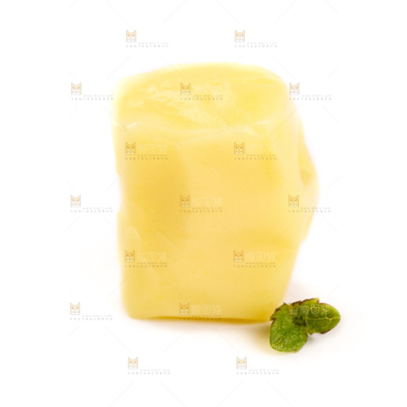 白底上的榴莲味糖果