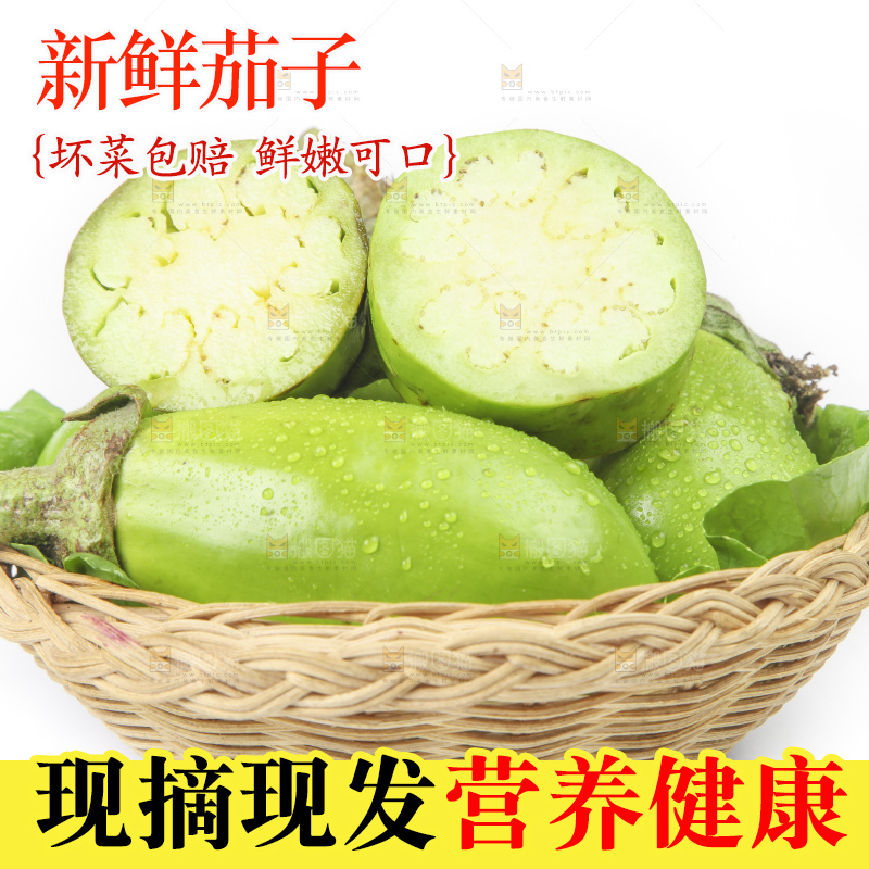 篮子里装着茄子
