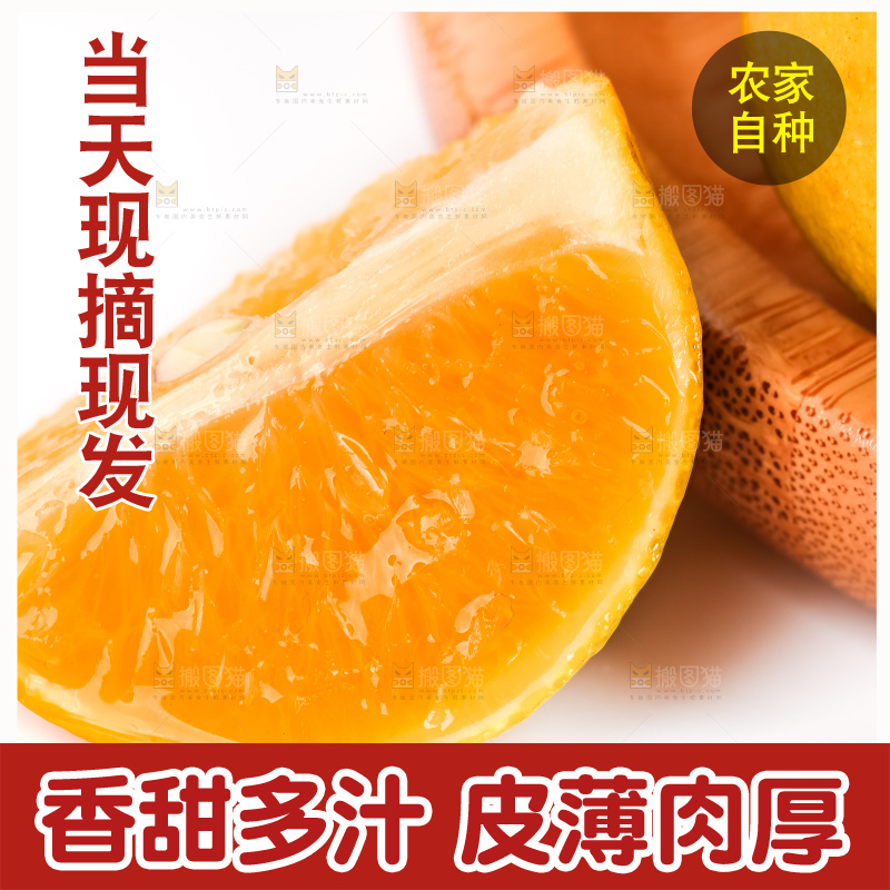 白底上放着一盘广西皇帝柑
