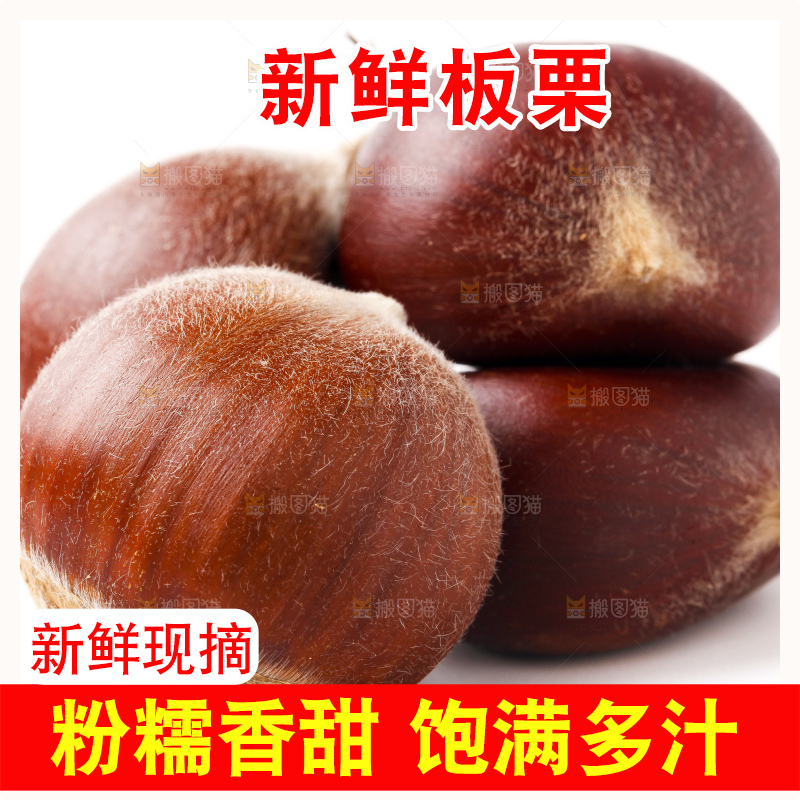 白底上放着迁西板栗