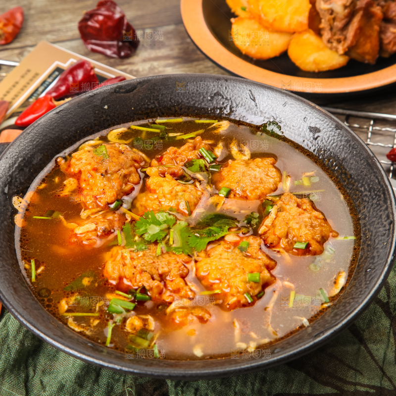 碗里的红烧豆圆子